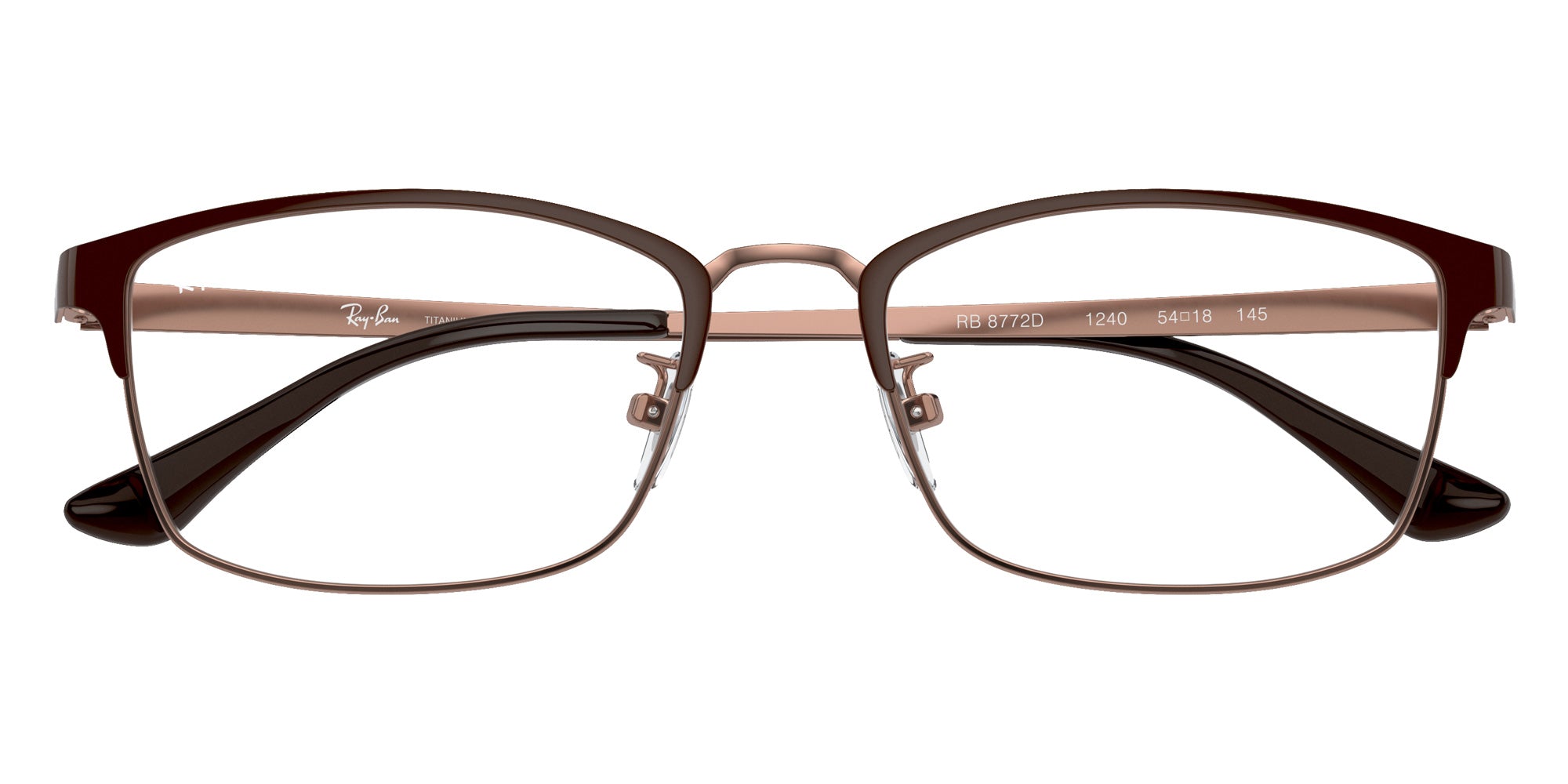 Ray-Ban® RX8772D RX8772D 1240 56 Eyeglasses - Brown On Copper