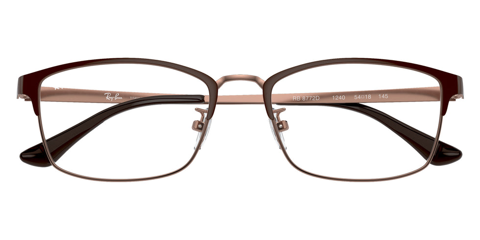 Ray-Ban® RX8772D RX8772D 1240 56 Eyeglasses - Brown On Copper