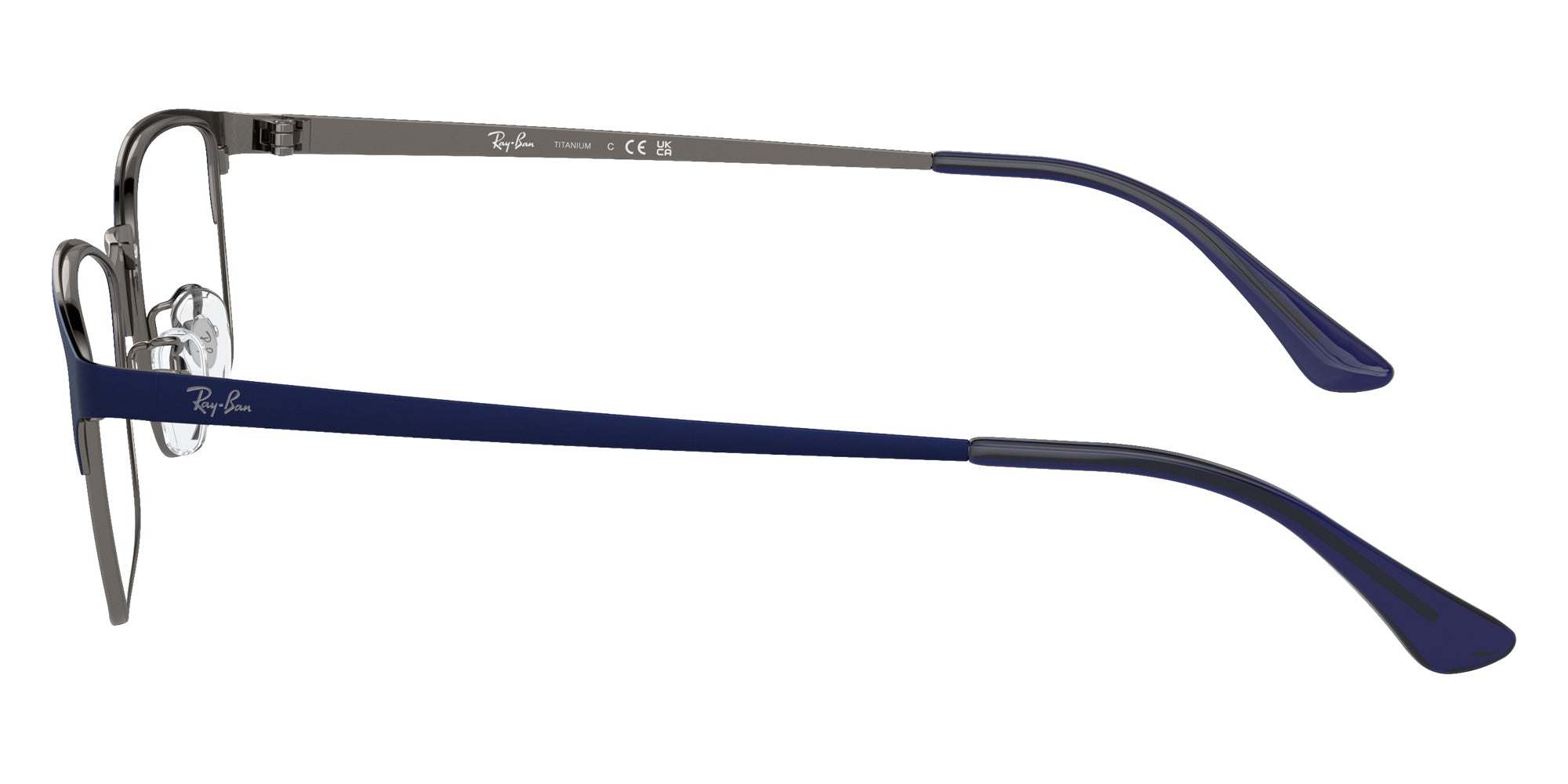 Ray-Ban® RX8772D RX8772D 1241 56 Eyeglasses - Dark Blue On Gunmetal