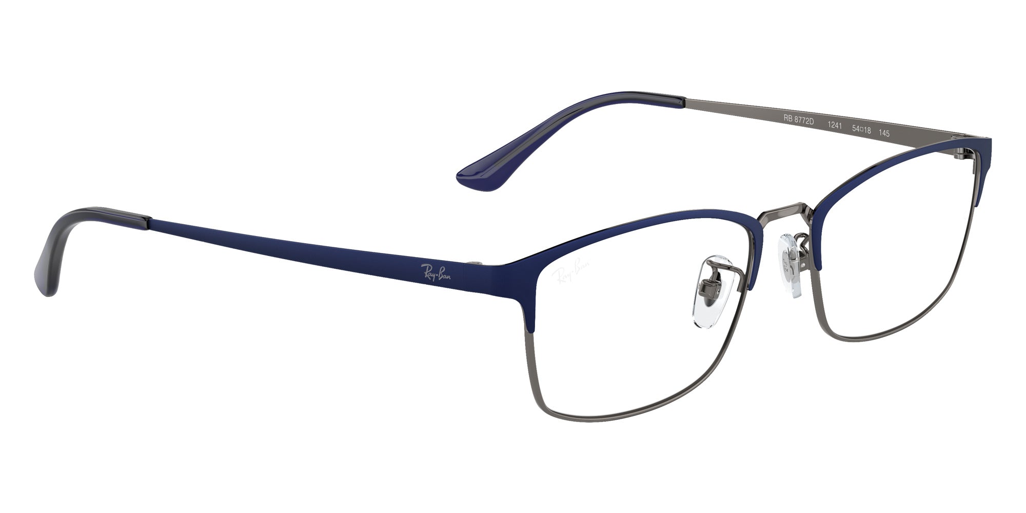 Ray-Ban® RX8772D RX8772D 1241 56 Eyeglasses - Dark Blue On Gunmetal