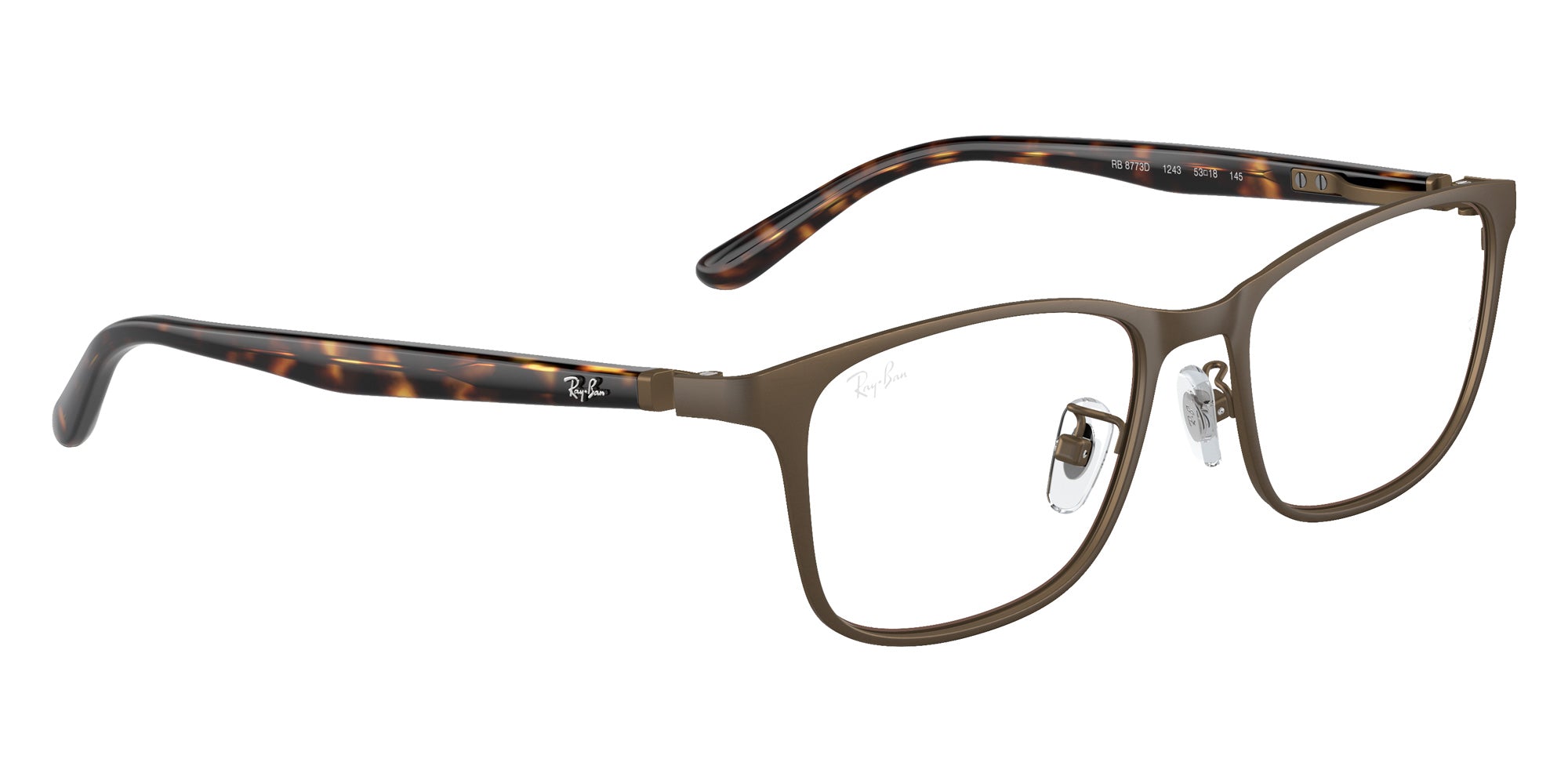 Ray-Ban® RX8773D RX8773D 1243 53 Eyeglasses - Dark Brown
