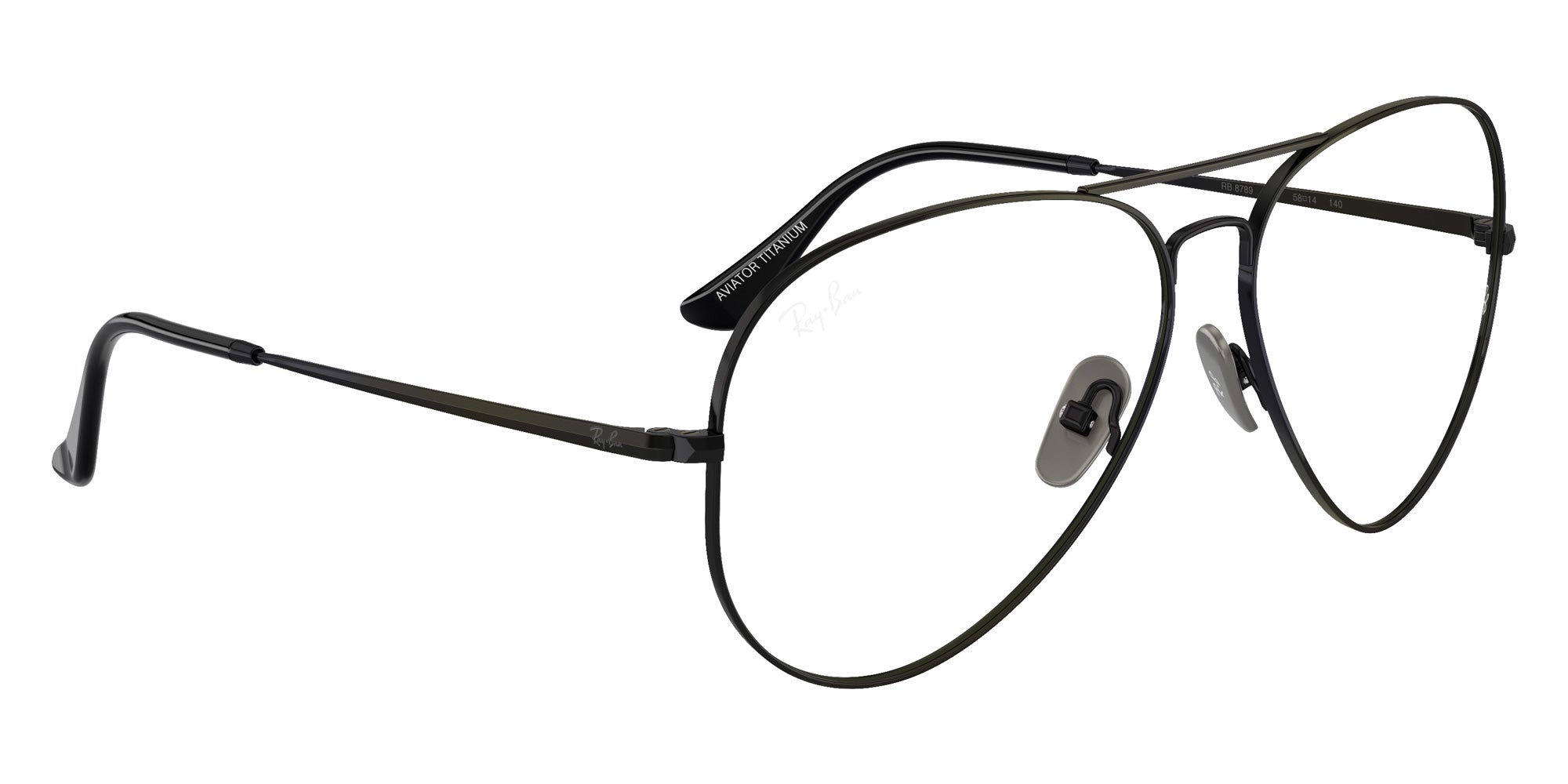 Ray-Ban® RX8789 RX8789 1244 58 Eyeglasses - Black