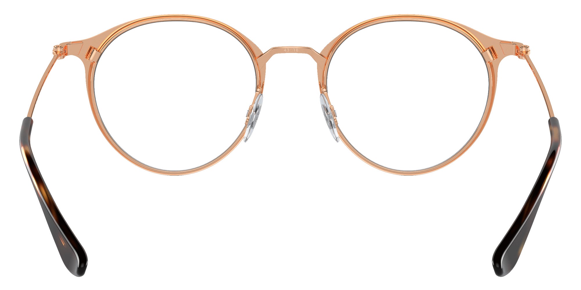 Ray-Ban® RY1053 RY1053 4092 45 Eyeglasses - Brown On Rose Gold