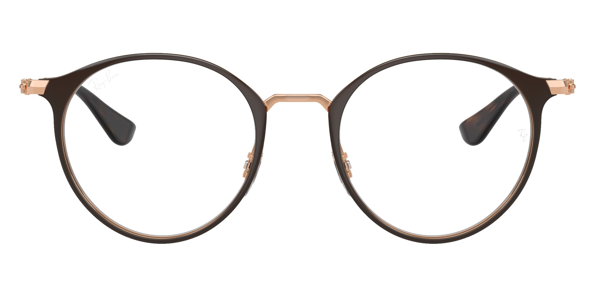 Ray-Ban® RY1053 RY1053 4092 45 Eyeglasses - Brown On Rose Gold