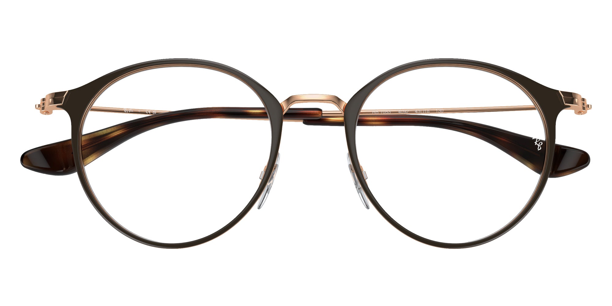 Ray-Ban® RY1053 RY1053 4092 45 Eyeglasses - Brown On Rose Gold