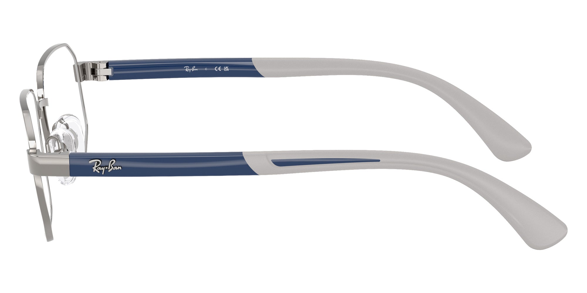 Ray-Ban® RY1060 RY1060 4008 48 Eyeglasses - Blue On Rubber Gray