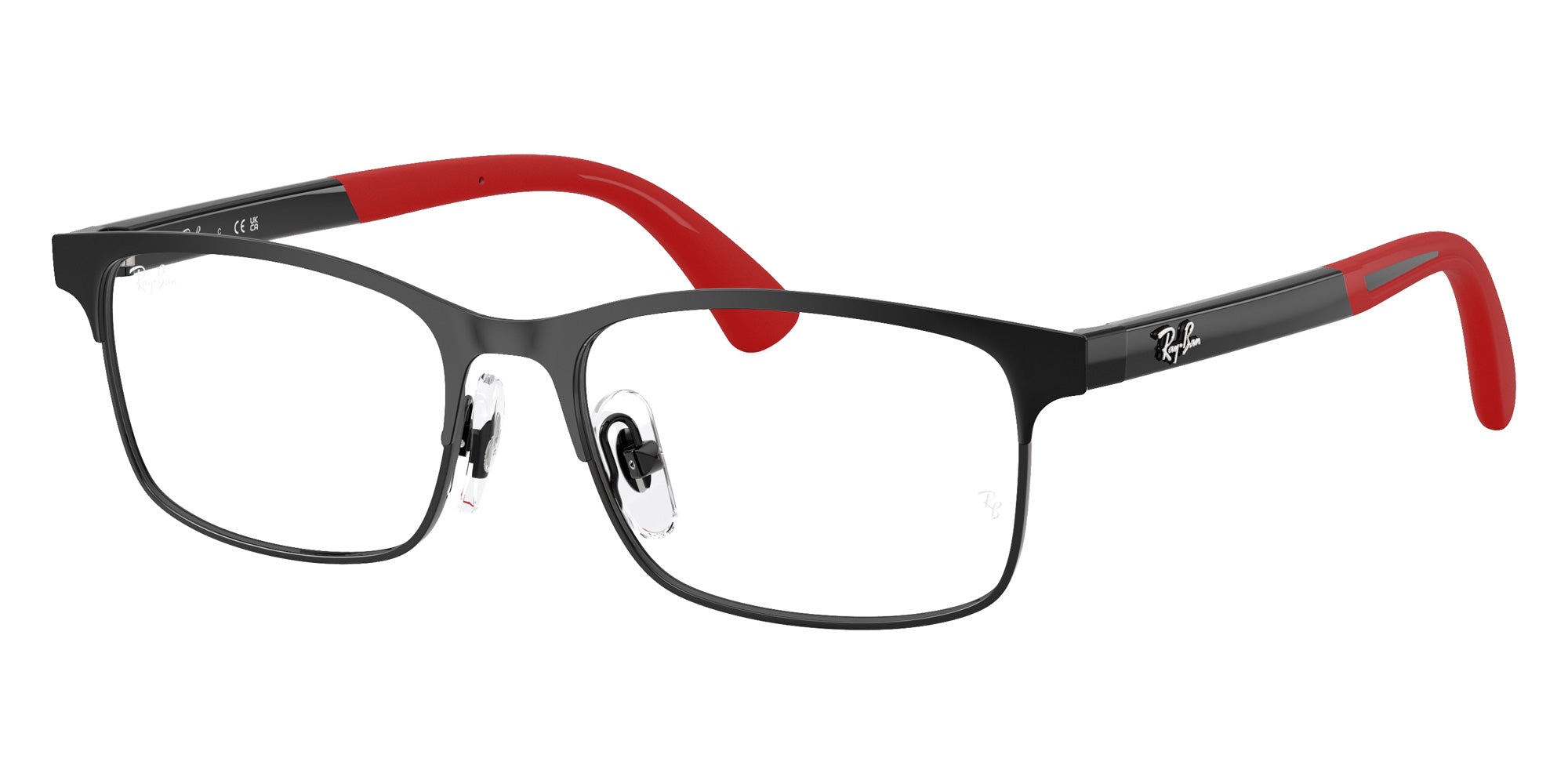 Ray-Ban® RY1061 RY1061 4065 48 Eyeglasses - Black/Red