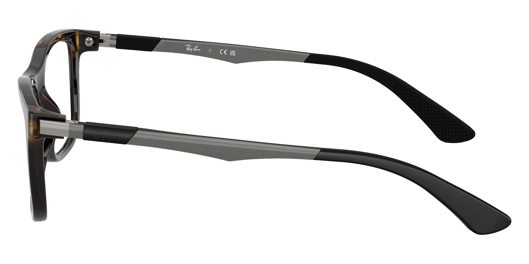 Ray-Ban® RY1549 RY1549 7500 50 Eyeglasses - Gunmetal/Rubber Black
