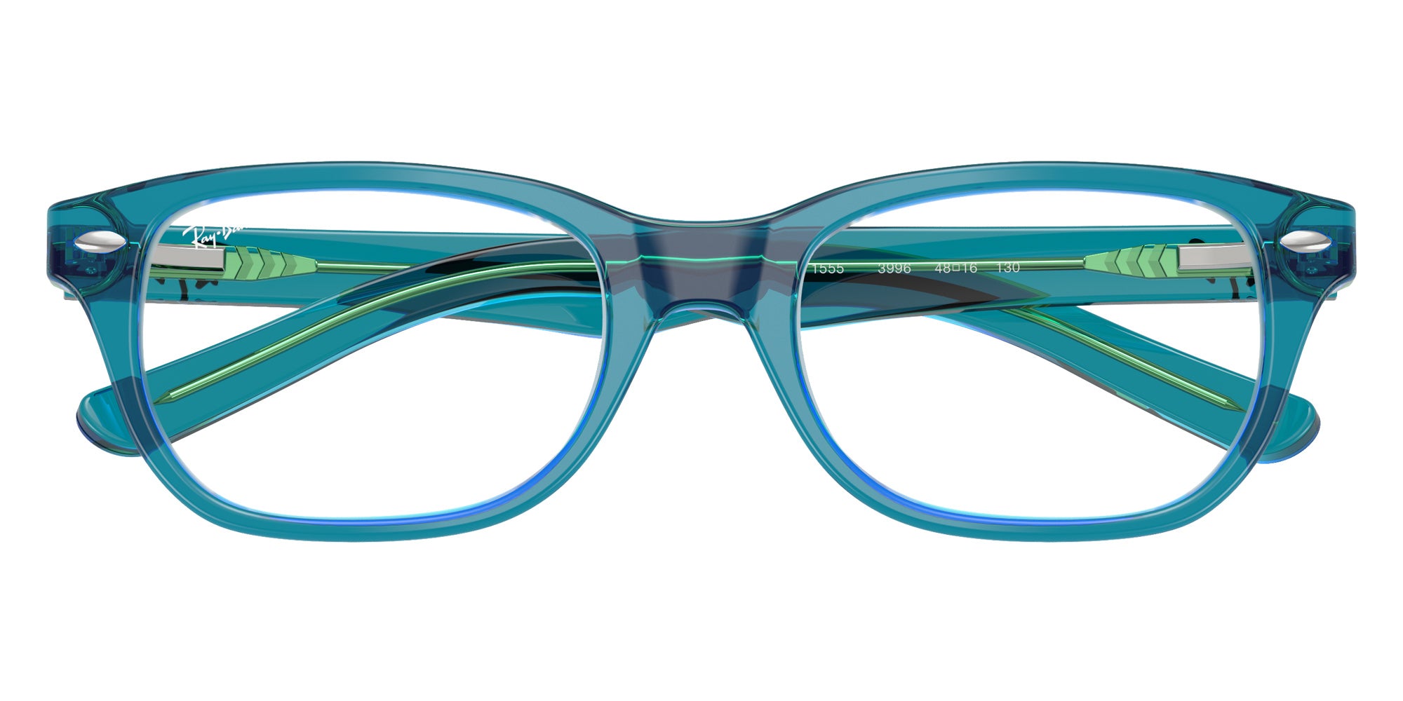 Ray-Ban® RY1555 RY1555 3996 48 Eyeglasses - Transparent Blue/Green