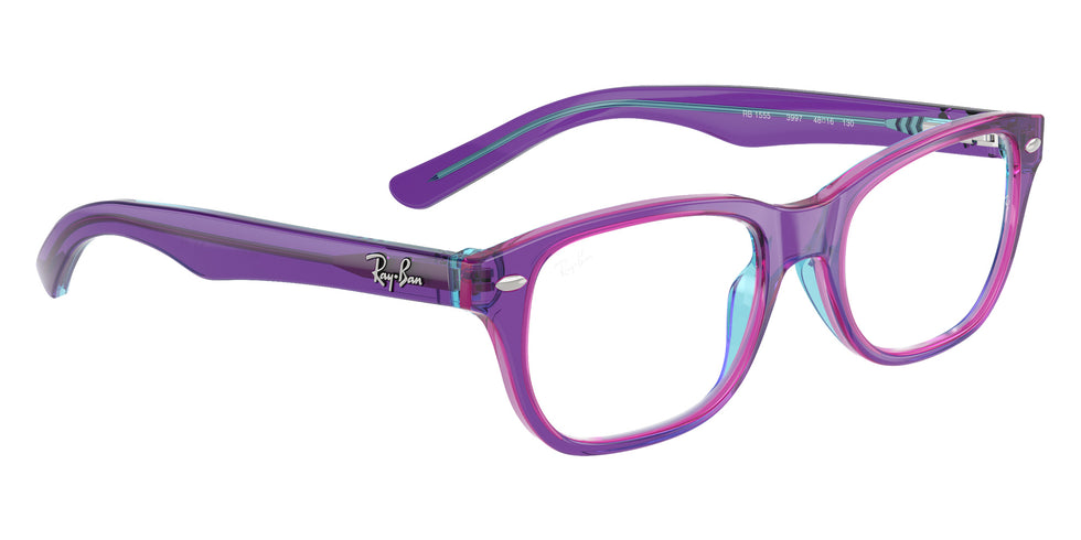 Ray-Ban® RY1555 RY1555 3997 48 Eyeglasses - Transparent Violet/Light Blue