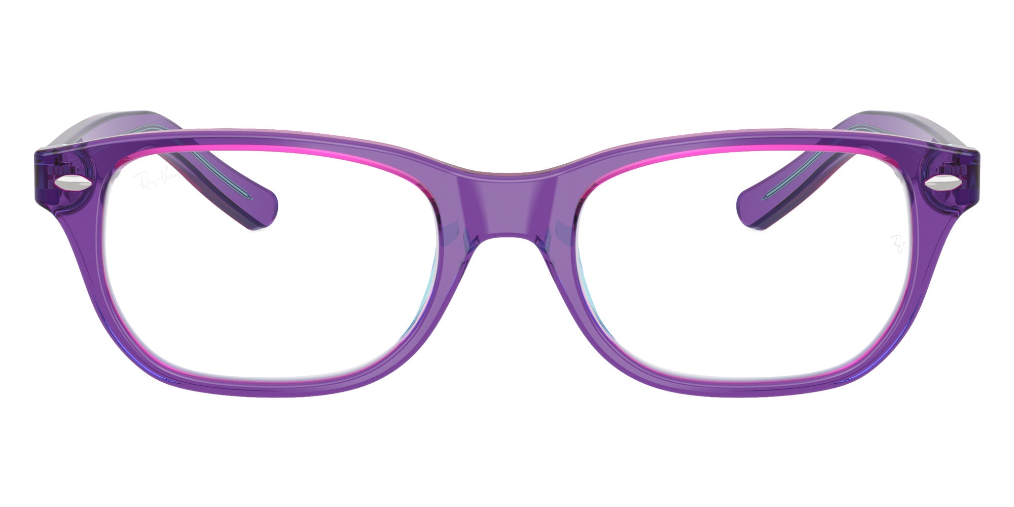 Ray-Ban® RY1555 RY1555 3997 48 Eyeglasses - Transparent Violet/Light Blue