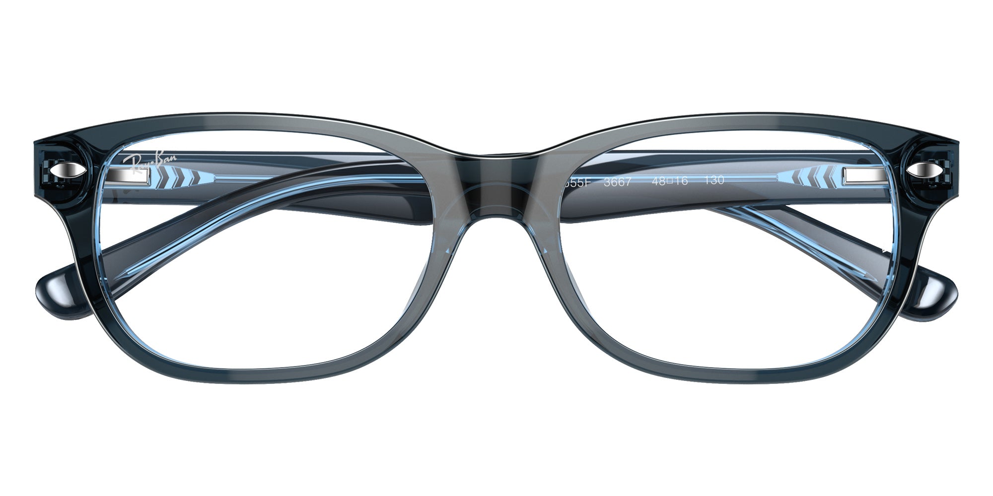 Ray-Ban® RY1555F RY1555F 3667 48 Eyeglasses - Blue On Blue Fluo