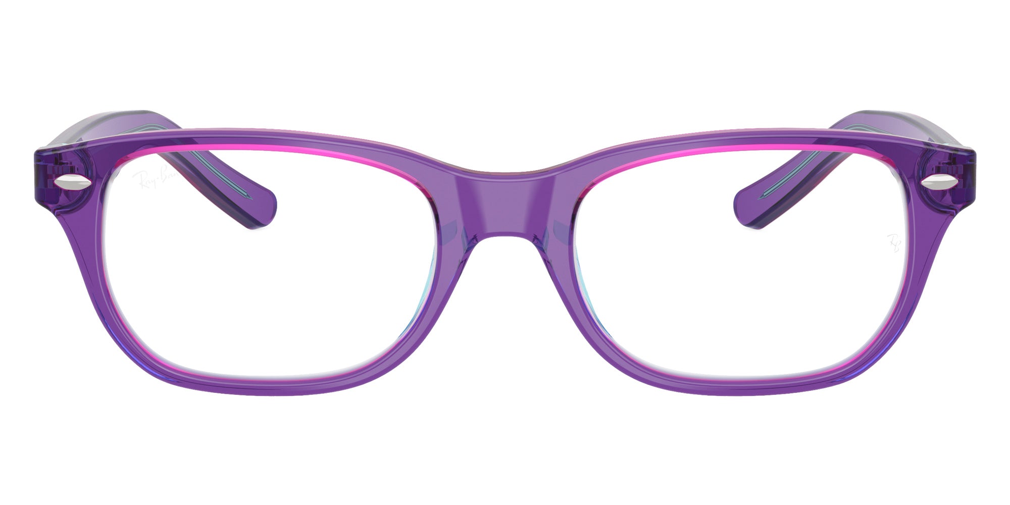 Ray-Ban® RY1555F RY1555F 3997 48 Eyeglasses - Transparent Violet/Light Blue