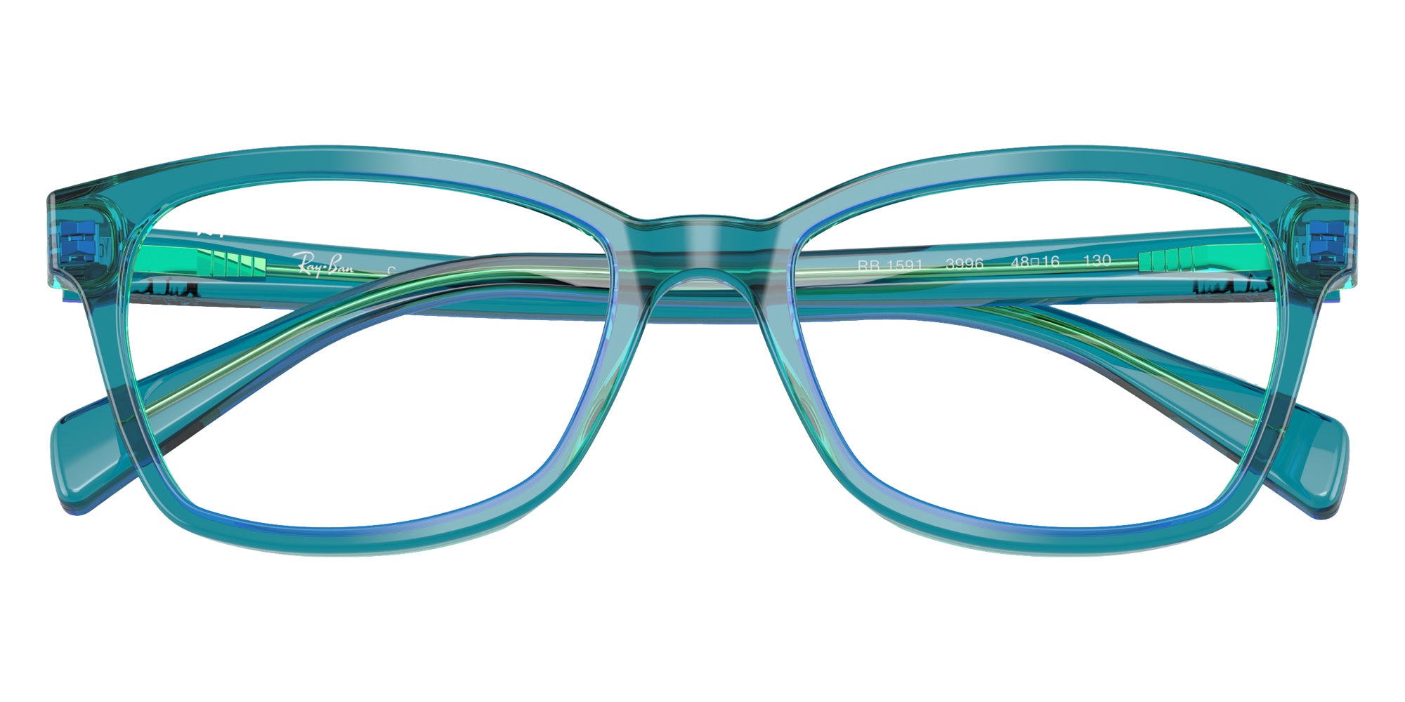 Ray-Ban® RY1591 RY1591 3996 48 Eyeglasses - Transparent Blue/Green