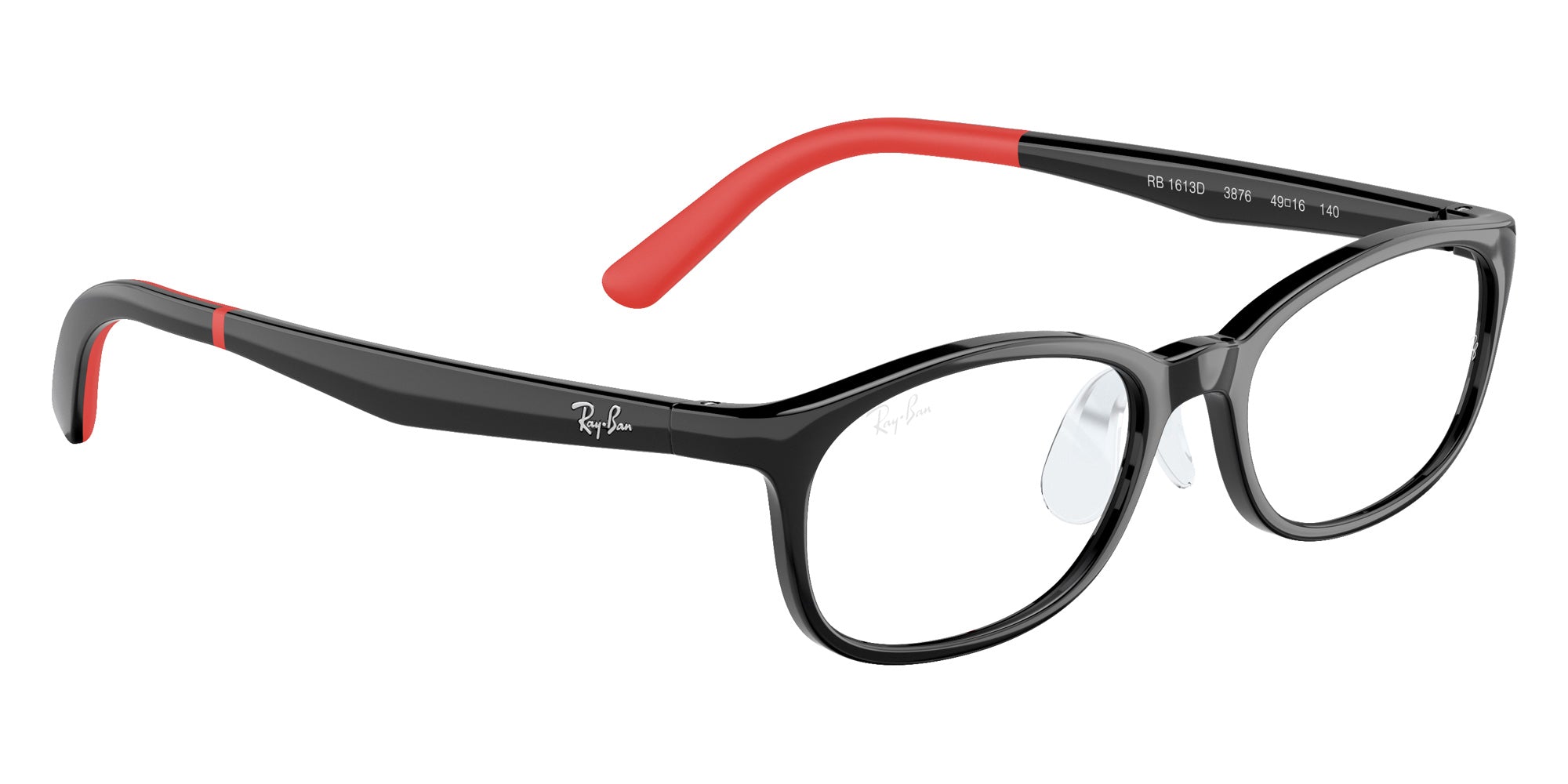 Ray-Ban® RY1613D RY1613D 3876 49 Eyeglasses - Black On Red