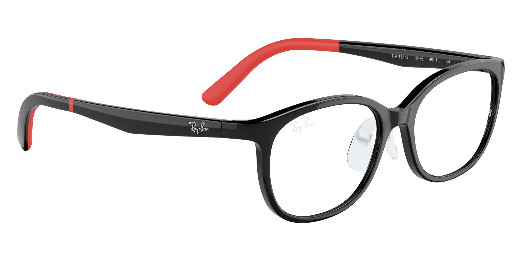 Ray-Ban® RY1614D RY1614D 3876 49 Eyeglasses - Black On Red
