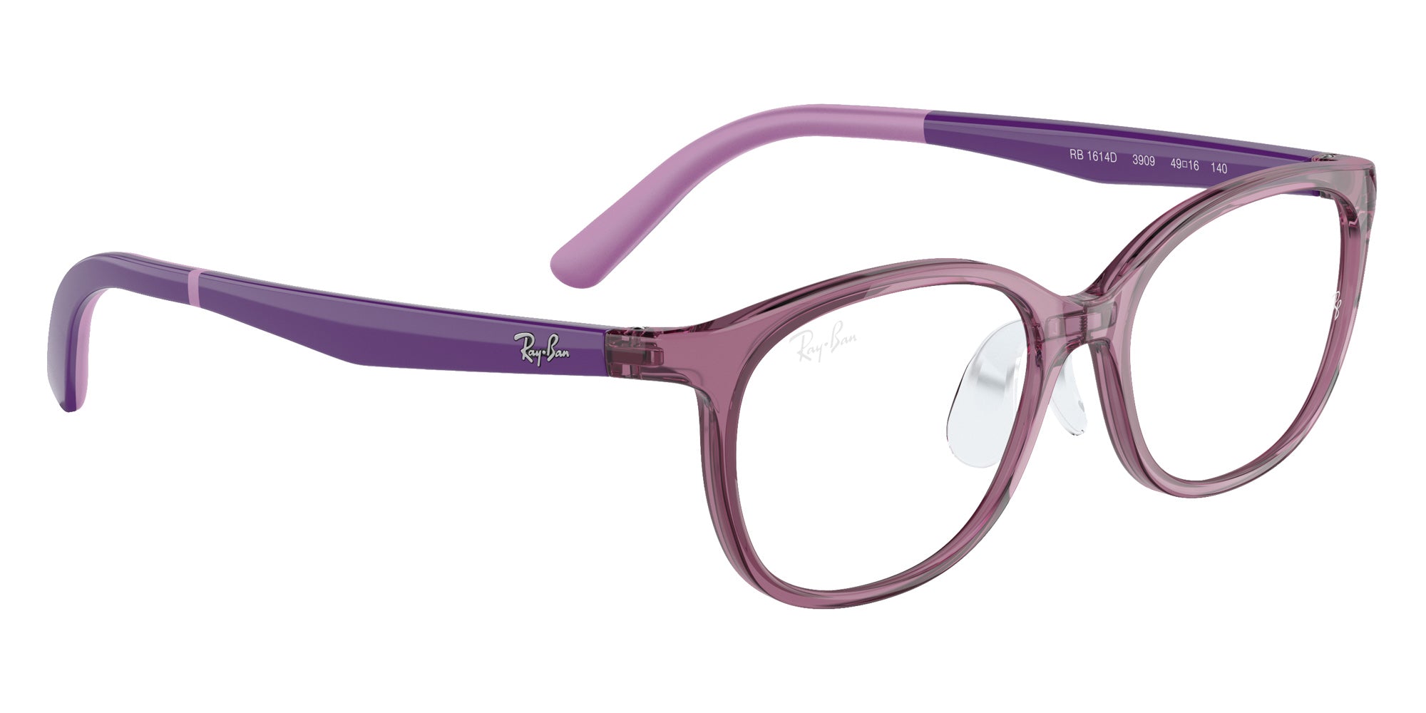 Ray-Ban® RY1614D RY1614D 3909 49 Eyeglasses - Purple On Rubber Light Purple
