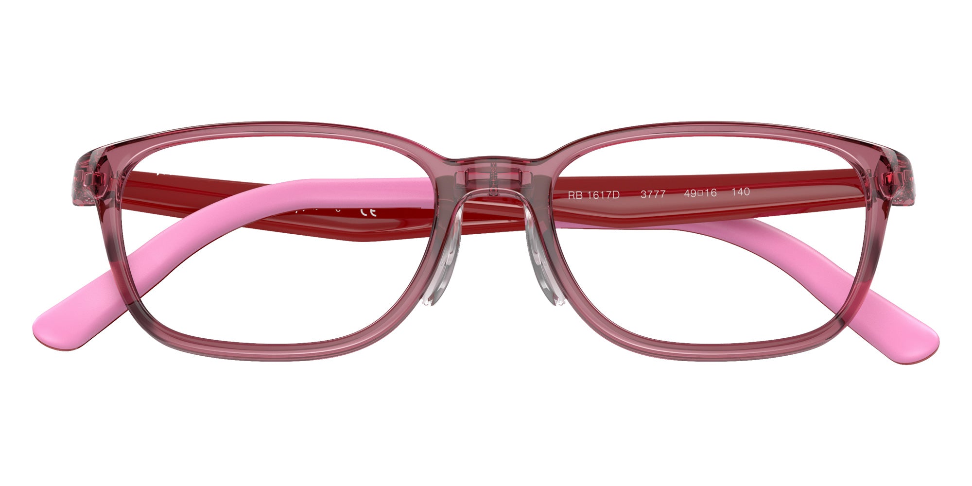 Ray-Ban® RY1617D RY1617D 3777 49 Eyeglasses - Red On Pink