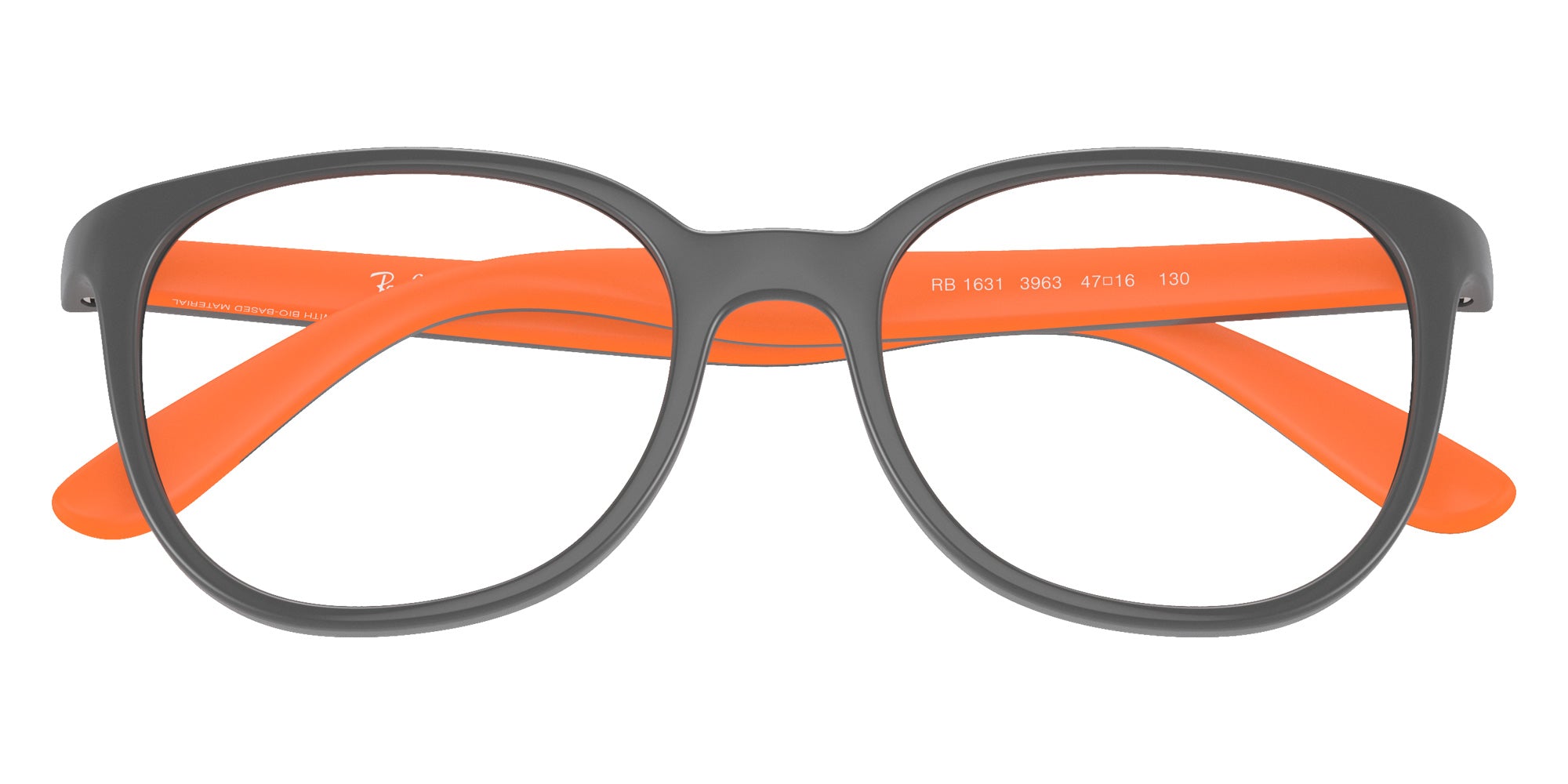 Ray-Ban® RY1631 RY1631 3963 47 Eyeglasses - Dark Gray On Orange