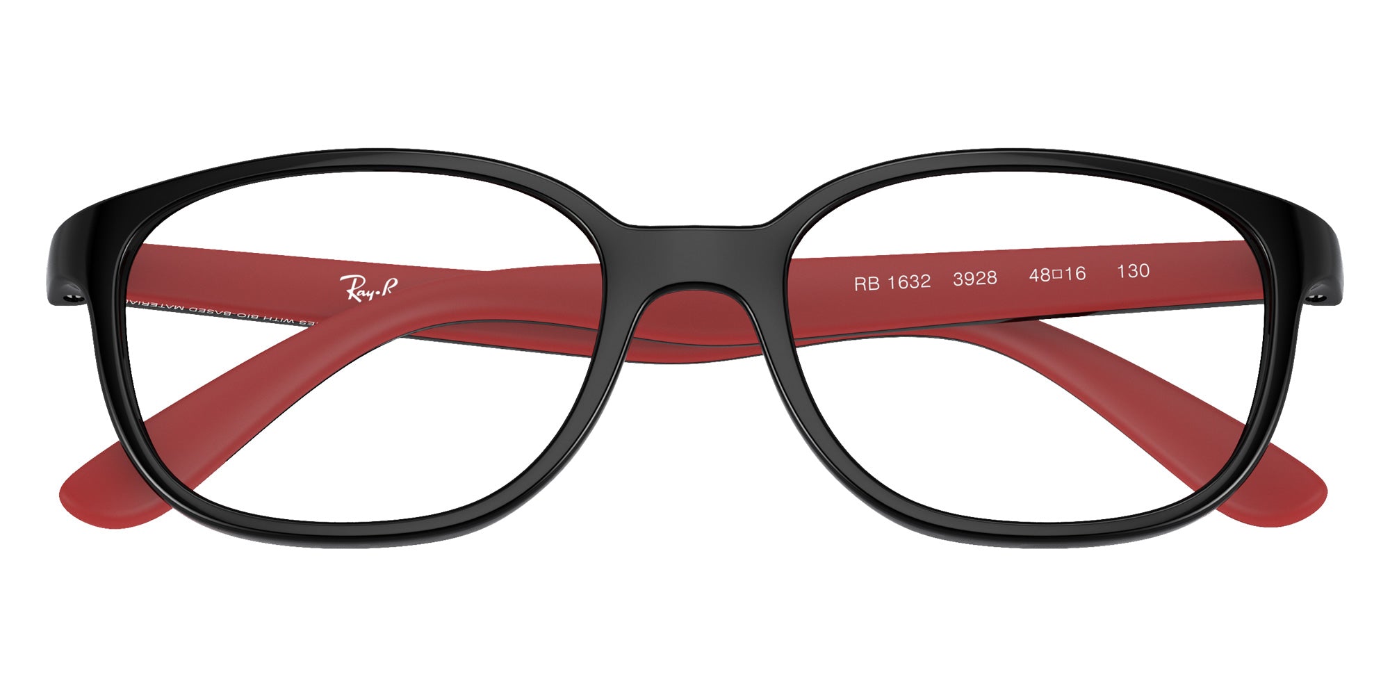 Ray-Ban® RY1632 RY1632 3928 48 Eyeglasses - Black On Red