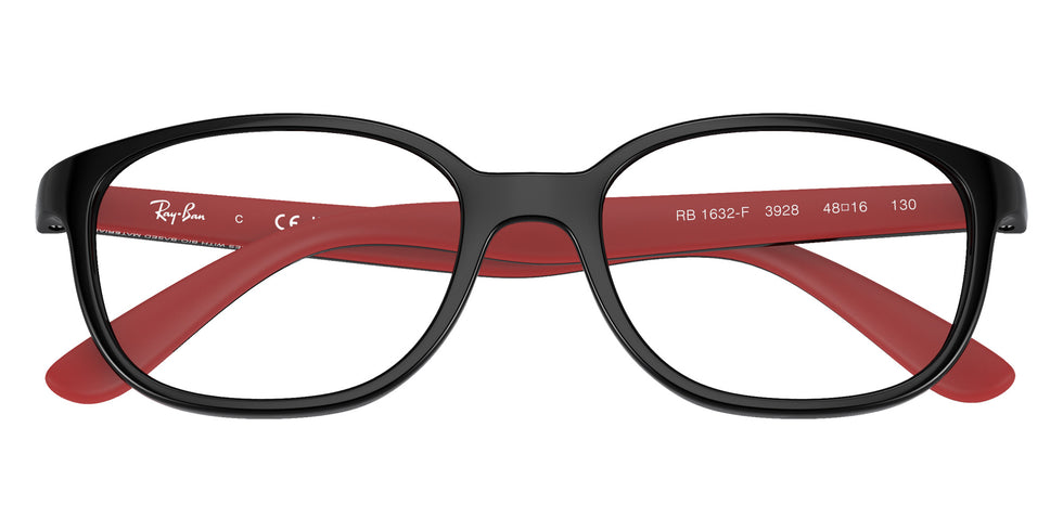 Ray-Ban® RY1632F RY1632F 3928 48 Eyeglasses - Black On Red