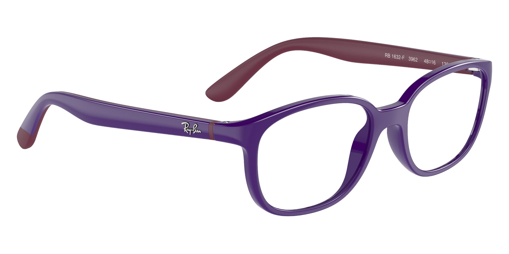 Ray-Ban® RY1632F RY1632F 3962 48 Eyeglasses - Violet On Bordeaux