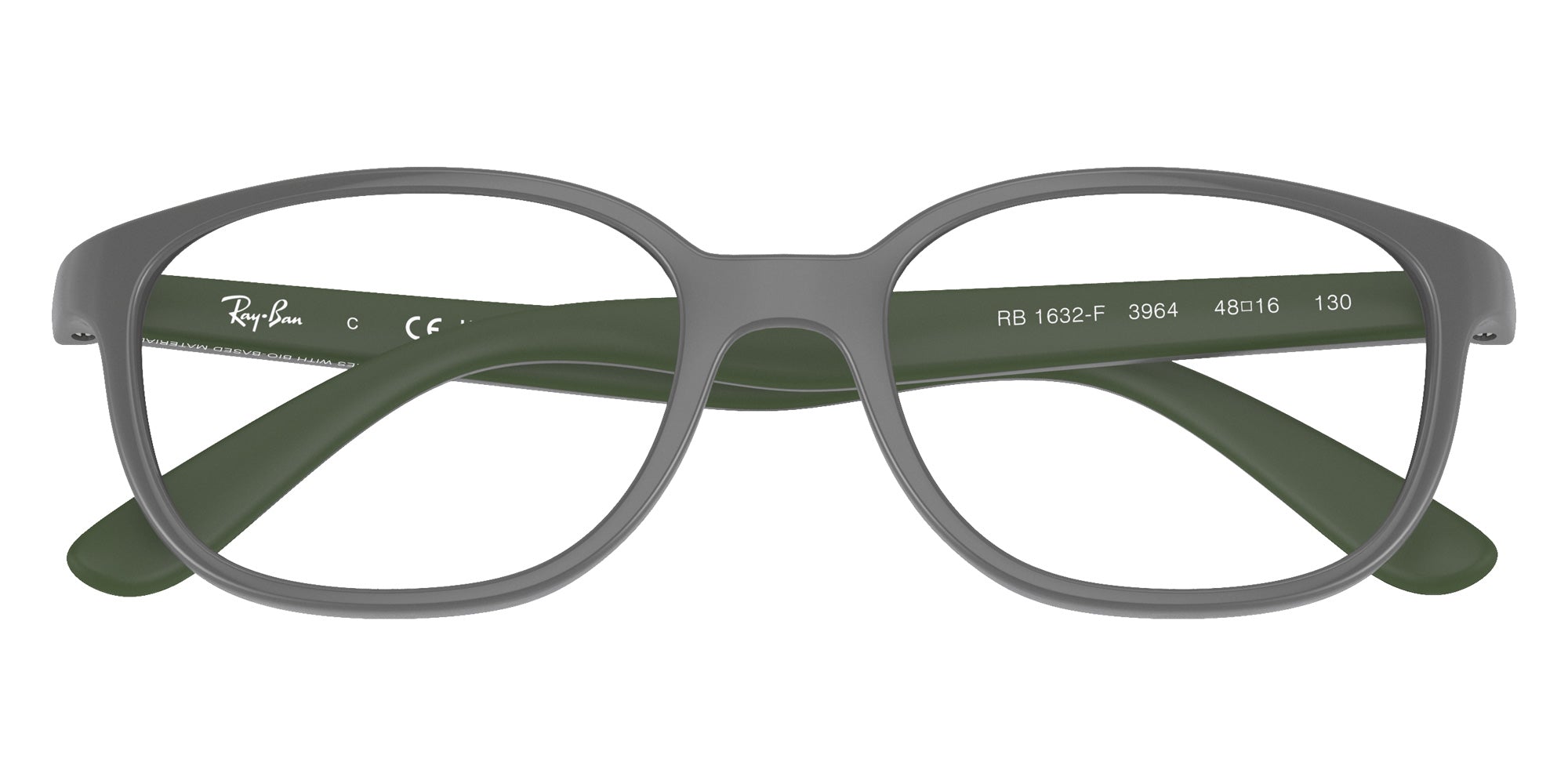Ray-Ban® RY1632F RY1632F 3964 48 Eyeglasses - Dark Gray On Green