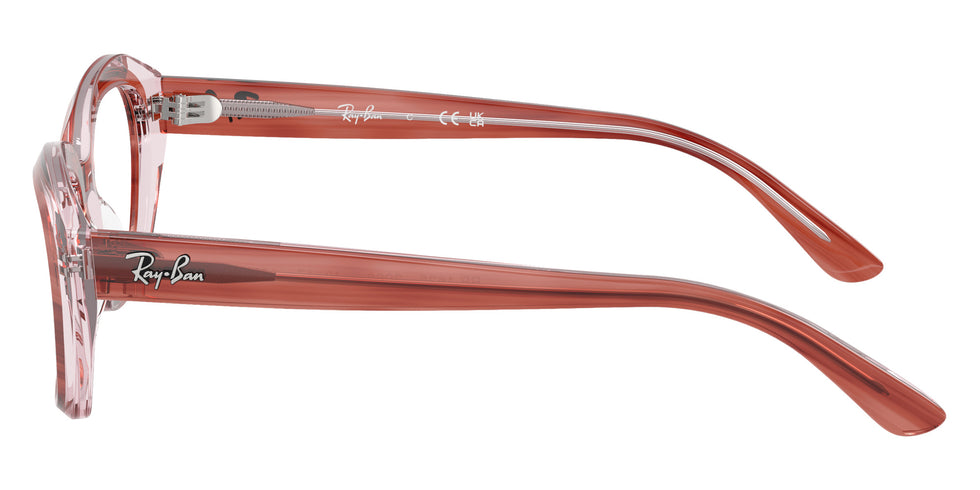 Ray-Ban® RY1636 RY1636 3988 48 Eyeglasses - Striped Pink On Transparent Pink