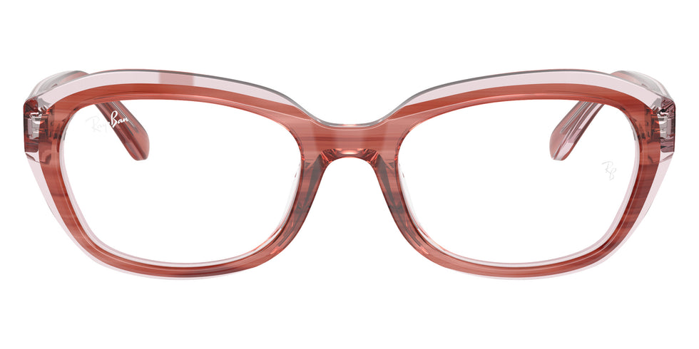 Ray-Ban® RY1636 RY1636 3988 48 Eyeglasses - Striped Pink On Transparent Pink
