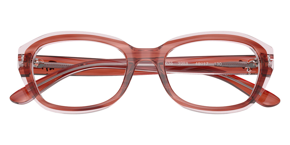 Ray-Ban® RY1636 RY1636 3988 48 Eyeglasses - Striped Pink On Transparent Pink