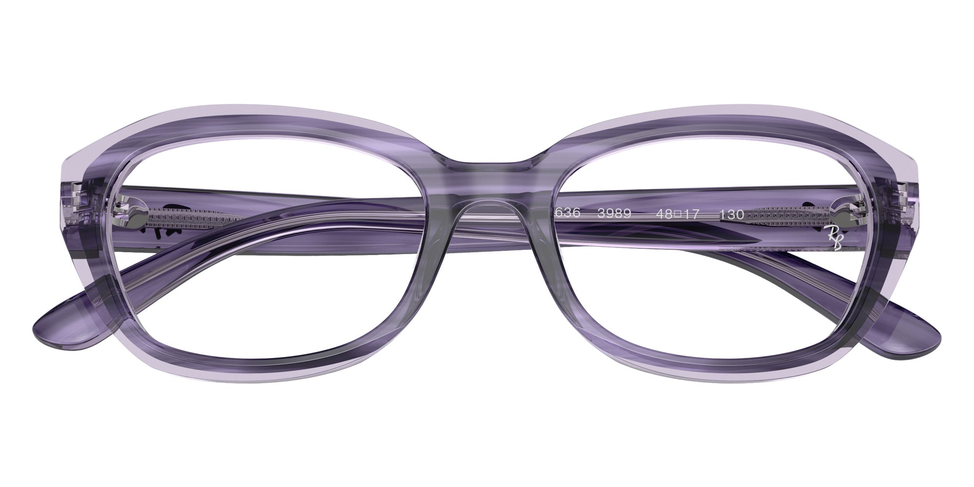 Ray-Ban® RY1636 RY1636 3989 46 Eyeglasses - Striped Violet On Transparent Violet
