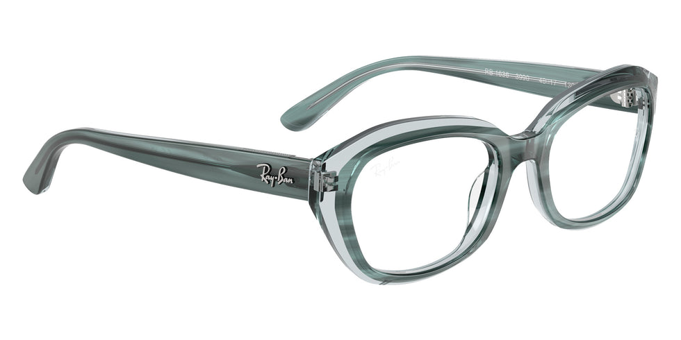 Ray-Ban® RY1636 RY1636 3990 48 Eyeglasses - Striped Green On Transparent Green