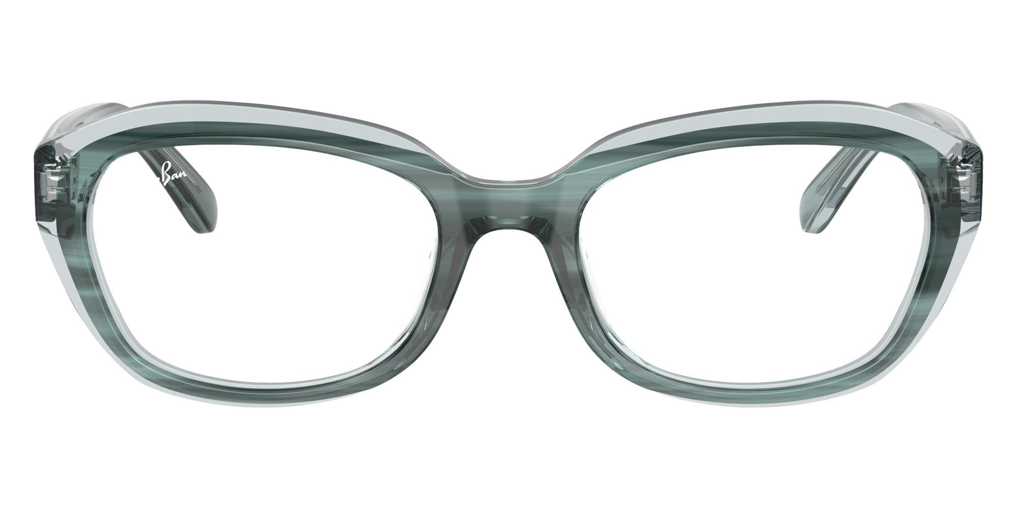 Ray-Ban® RY1636 RY1636 3990 48 Eyeglasses - Striped Green On Transparent Green