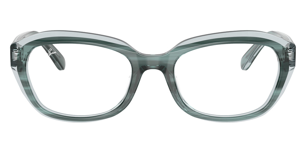 Ray-Ban® RY1636 RY1636 3990 48 Eyeglasses - Striped Green On Transparent Green
