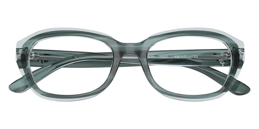 Ray-Ban® RY1636 RY1636 3990 48 Eyeglasses - Striped Green On Transparent Green