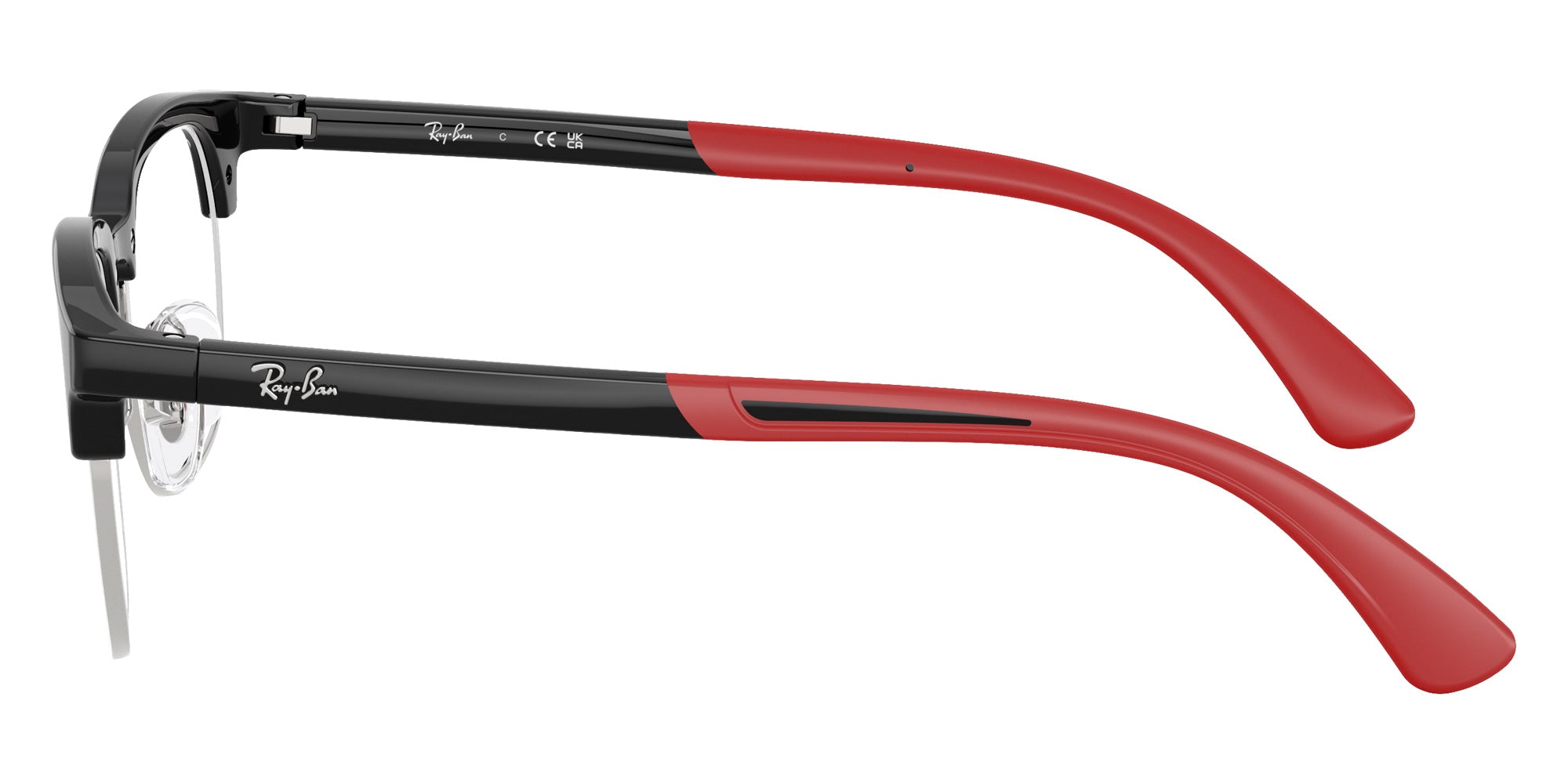 Ray-Ban® RY1641 RY1641 3928 48 Eyeglasses - Black On Rubber Red
