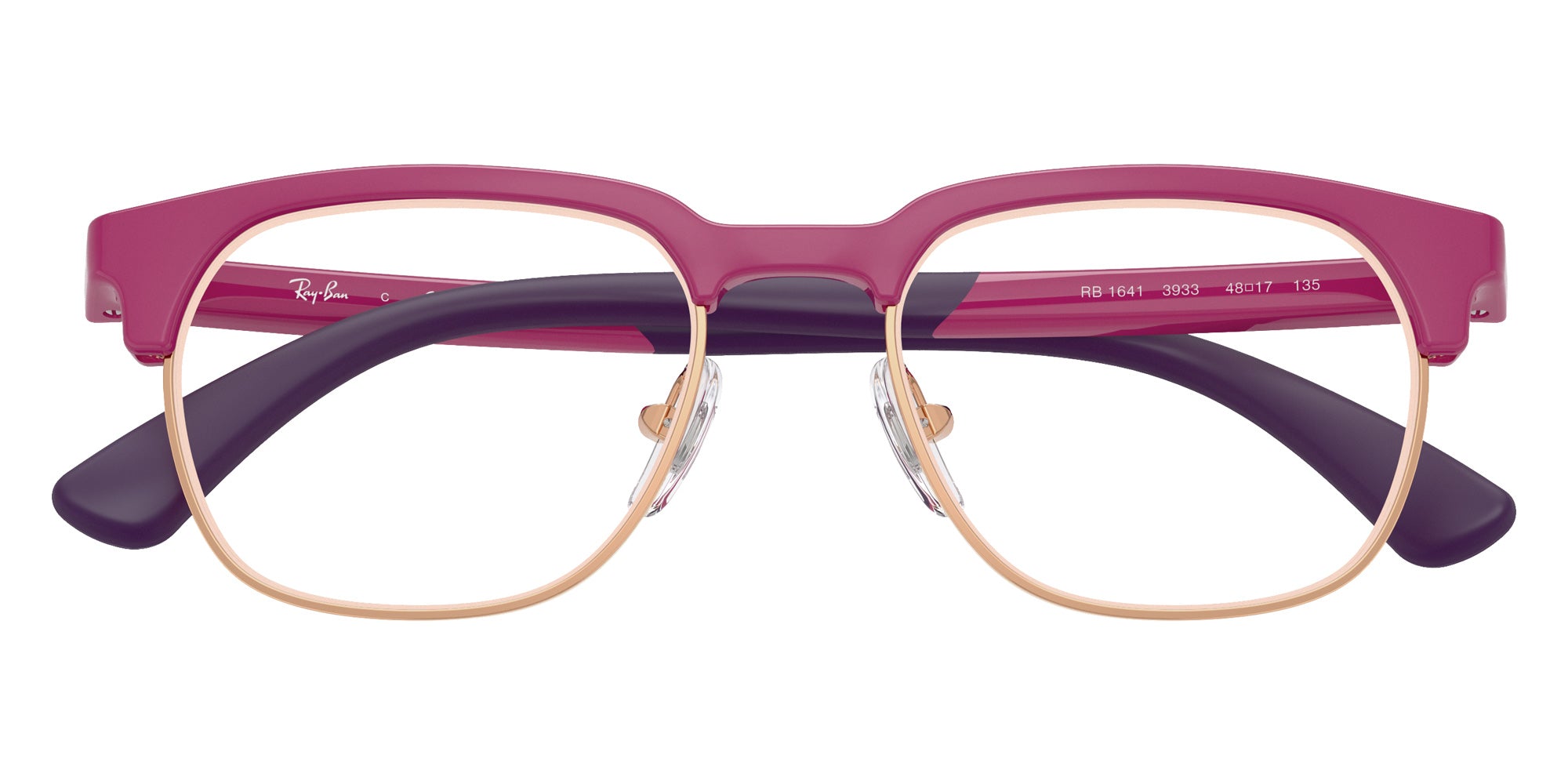 Ray-Ban® RY1641 RY1641 3933 48 Eyeglasses - Fucsia On Rubber Violet