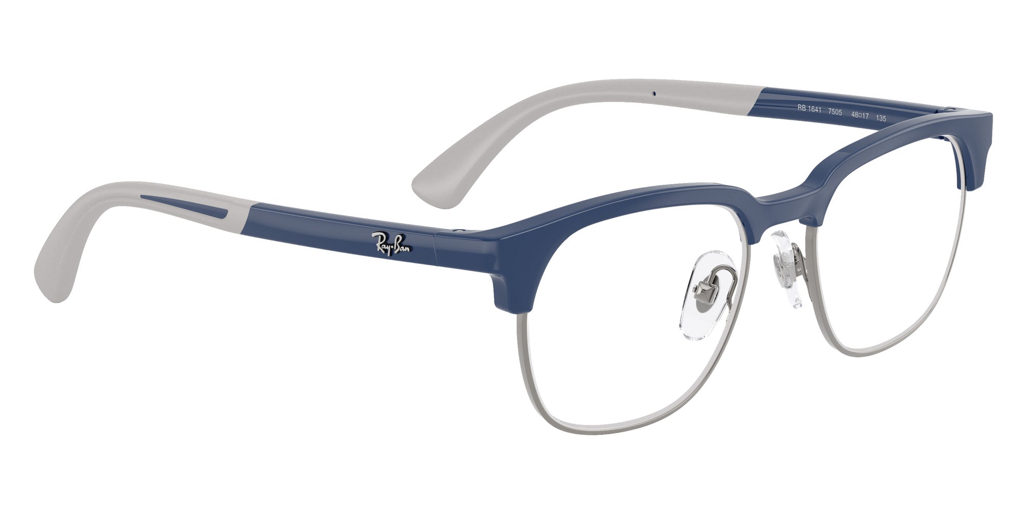 Ray-Ban® RY1641 RY1641 7505 48 Eyeglasses - Blue On Rubber Gray