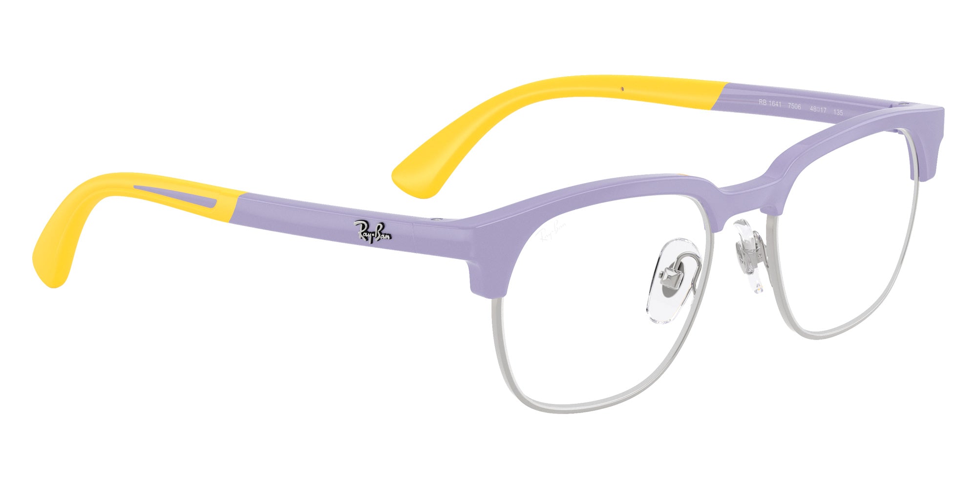 Ray-Ban® RY1641 RY1641 7506 48 Eyeglasses - Lilac On Rubber Yellow