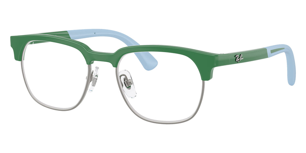 Ray-Ban® RY1641 RY1641 7507 48 Eyeglasses - Green On Rubber Light Blue