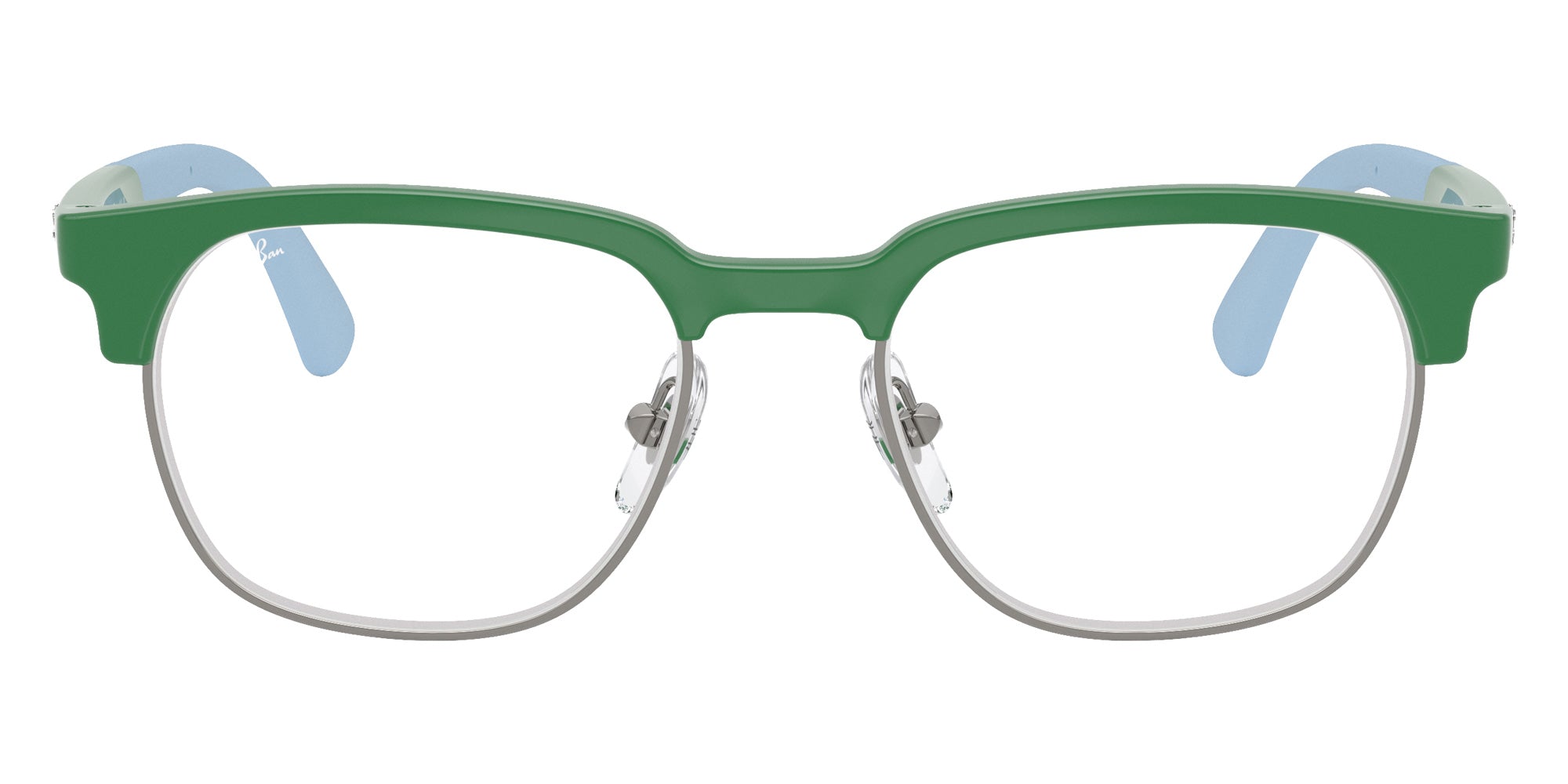 Ray-Ban® RY1641 RY1641 7507 48 Eyeglasses - Green On Rubber Light Blue