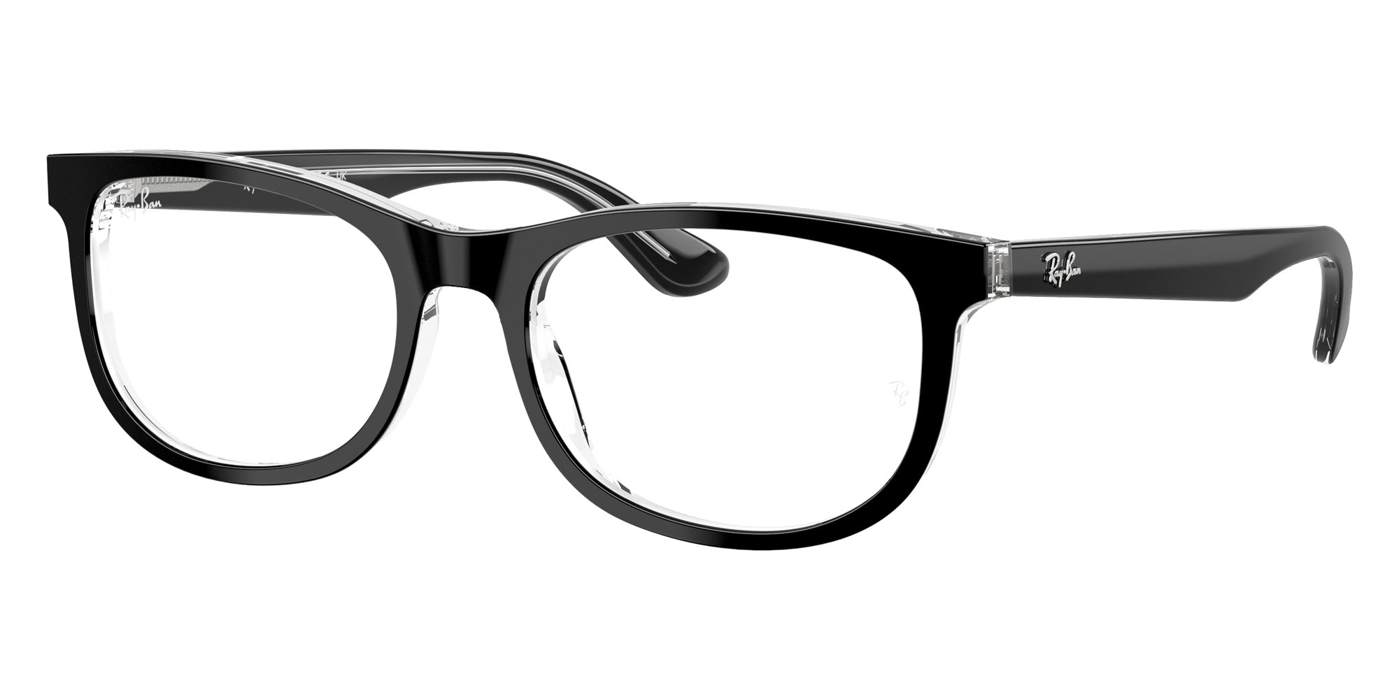 Ray-Ban® RY1642 RY1642 3529 48 Eyeglasses - Black On Transparent