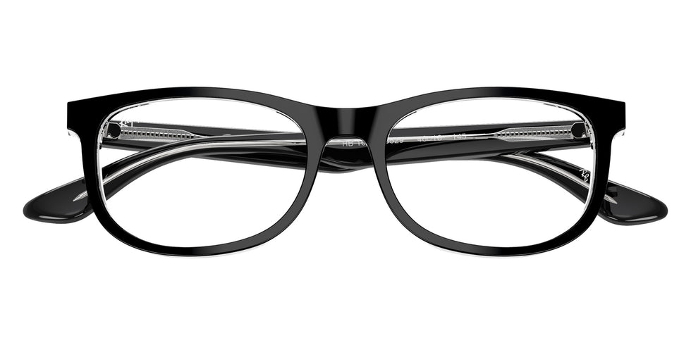 Ray-Ban® RY1642 RY1642 3529 48 Eyeglasses - Black On Transparent