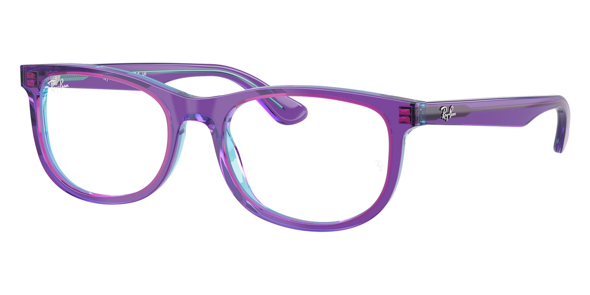 Ray-Ban® RY1642 RY1642 3997 48 Eyeglasses - Transparent Violet/Light Blue