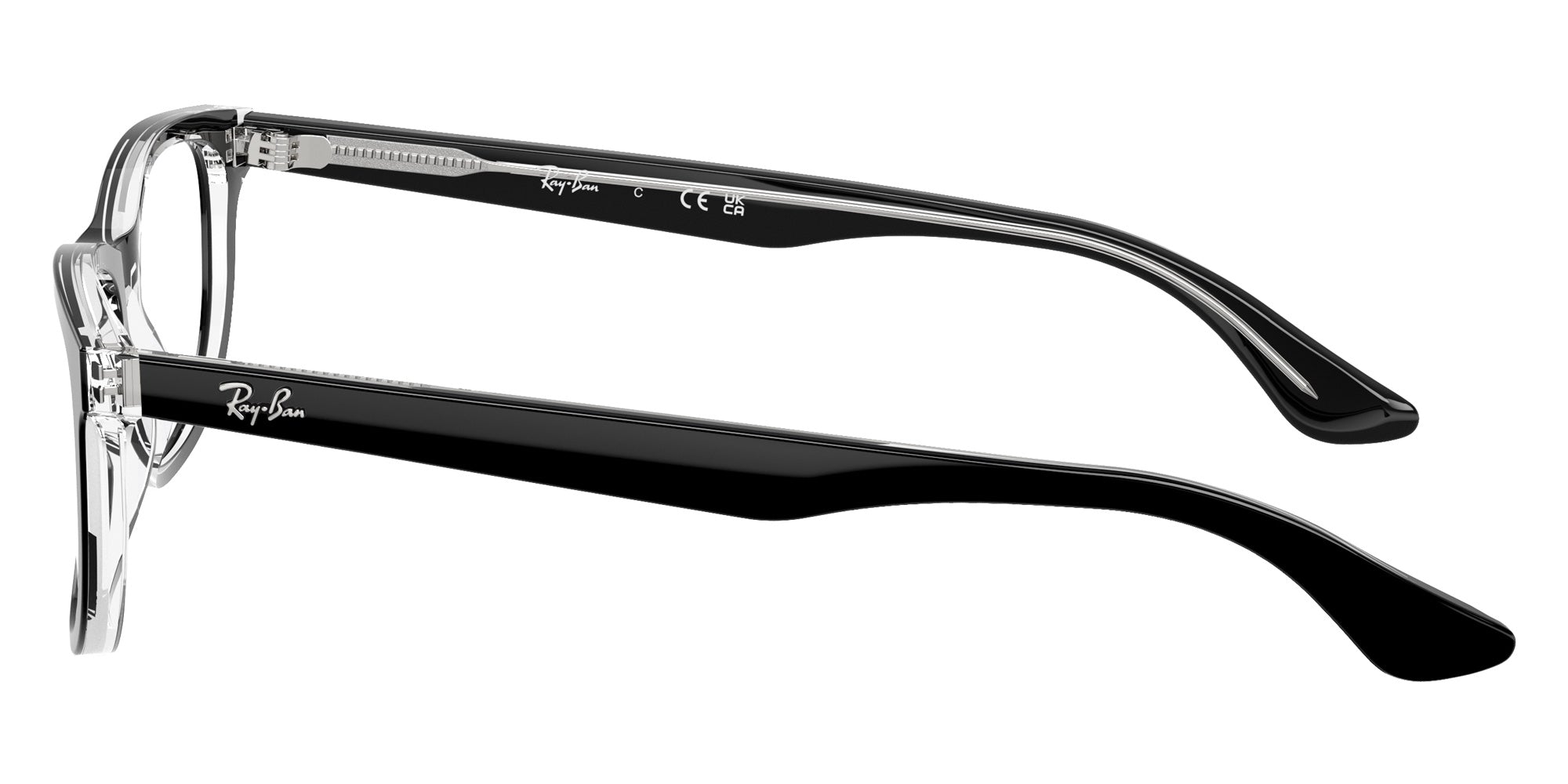 Ray-Ban® RY1642F RY1642F 3529 48 Eyeglasses - Black On Transparent