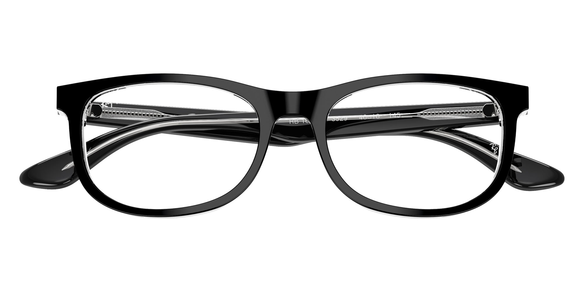 Ray-Ban® RY1642F RY1642F 3529 48 Eyeglasses - Black On Transparent