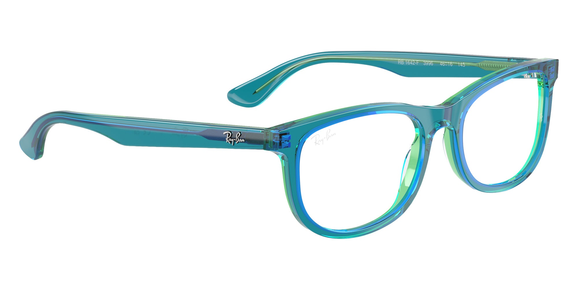 Ray-Ban® RY1642F RY1642F 3996 48 Eyeglasses - Transparent Blue/Green