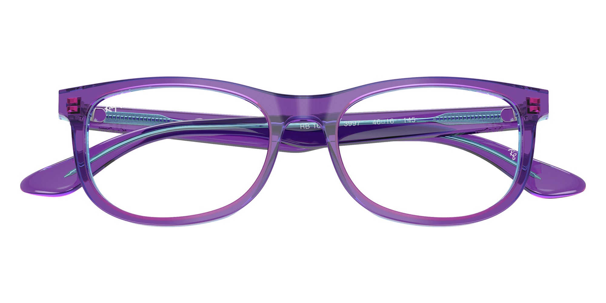 Ray-Ban® RY1642F RY1642F 3997 48 Eyeglasses - Transparent Violet/Light Blue