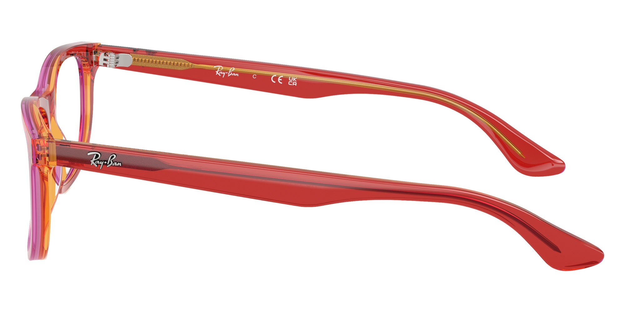 Ray-Ban® RY1642F RY1642F 3998 48 Eyeglasses - Transparent Red/Yellow