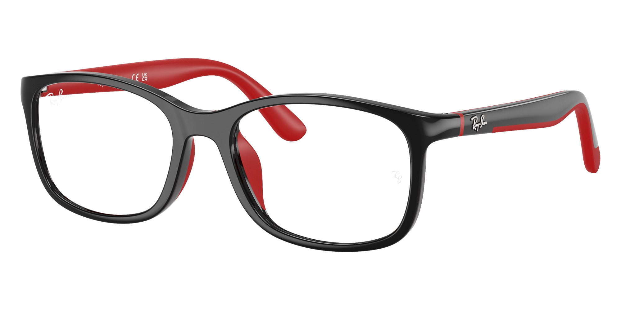Ray-Ban® RY1644 RY1644 3928 46 Eyeglasses - Black On Rubber Red